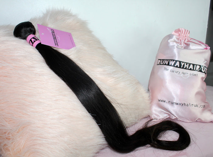 Straight Bundle - 14" / Natural Black