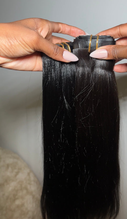 Yaki Straight Seamless Clip-In Extensions