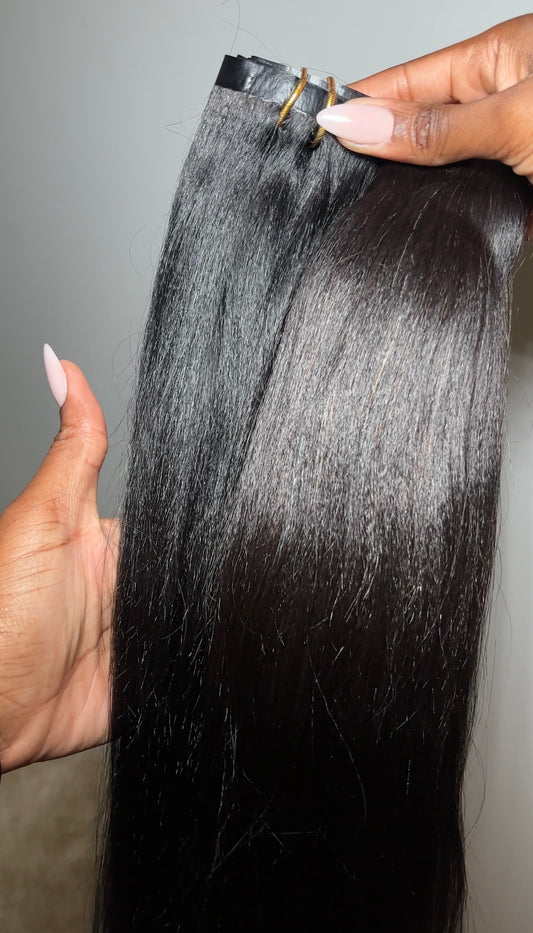 Yaki Straight Seamless Clip-In Extensions