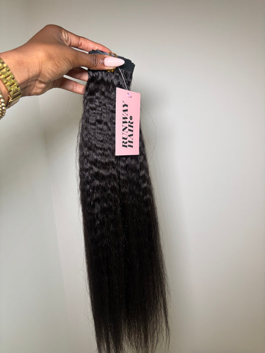 Kinky Straight Seamless Clip-In Extensions