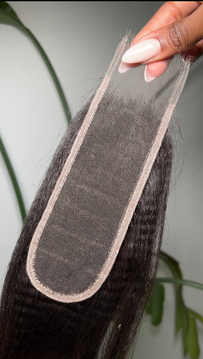 Yaki Straight 2x6 Closure - 20" / Natural Black