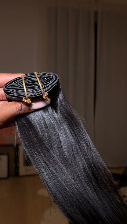 Straight Seamless Clip-In Extensions