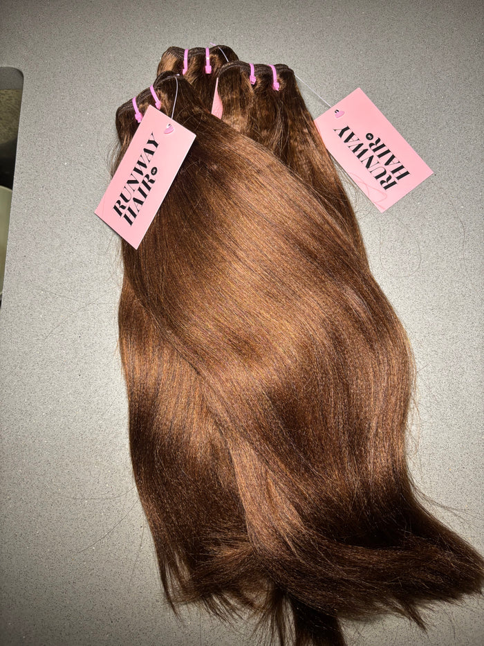 Yaki Straight Bundle - 14" / Light Ash Brown