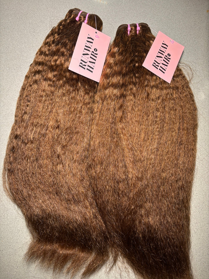 Kinky Straight Bundle - 14" / Light Ash Brown