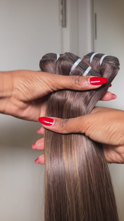 READY TO SHIP: Honey Melt & Mocha Swirl (Bundles + Seamless Clip-Ins)