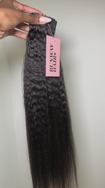 Kinky Straight Seamless Clip-In Extensions